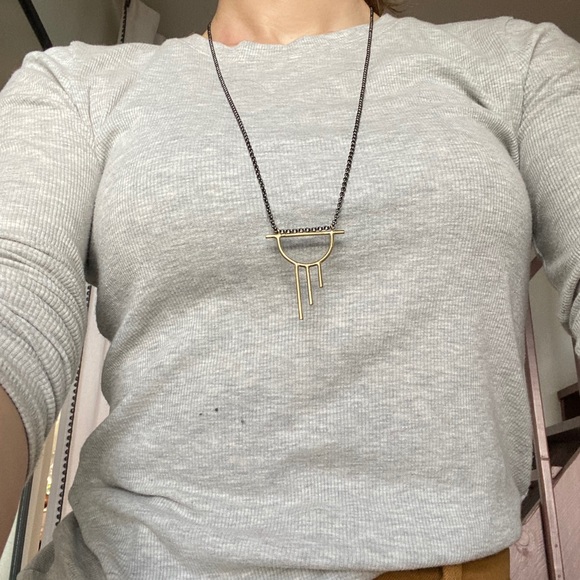 Large bronze statement necklace - Picture 2 of 2